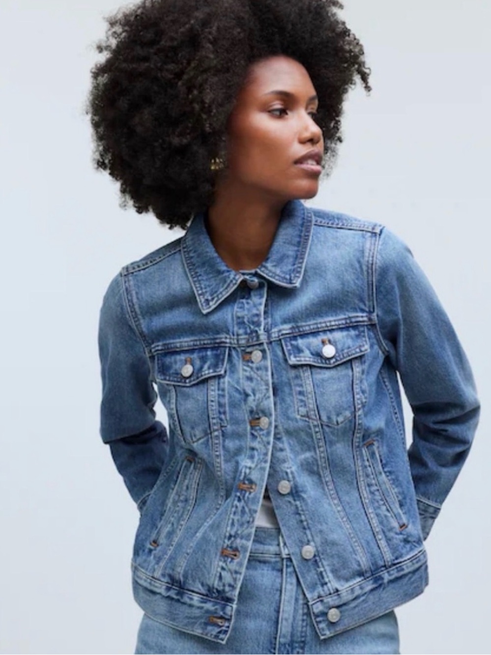 NWOT Madewell Light Blue Denim Trucker Jacket